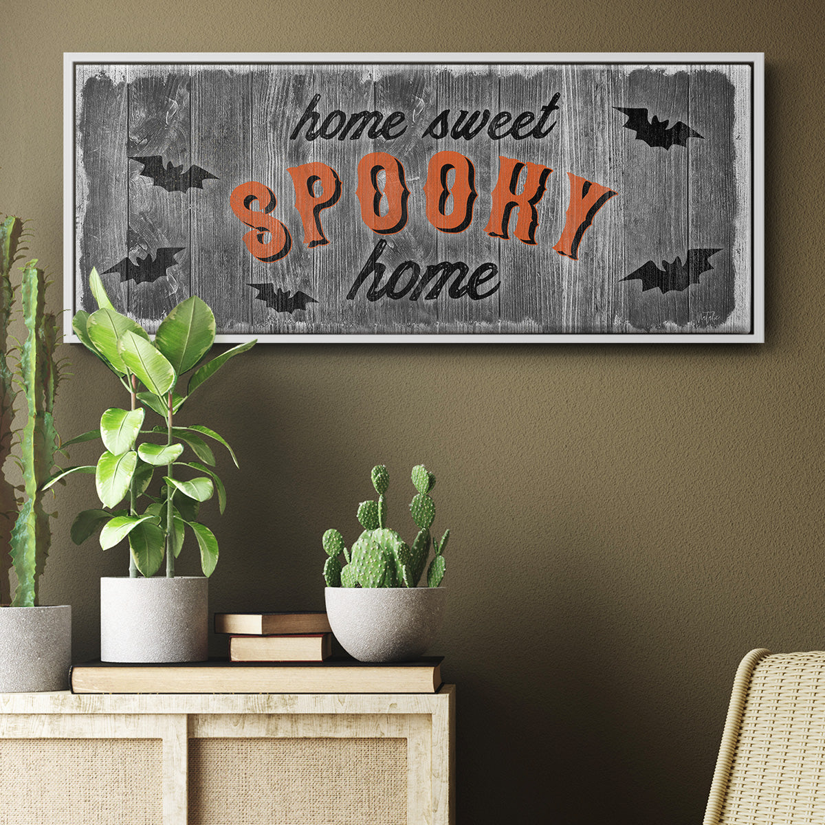 Home Sweet Spooky - Floater Framed Canvas Print