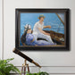 Impressionist leisure boating scene by Édouard Manet in an ornate black frame with gilded inner detail displayed in a light-toned interior setting.