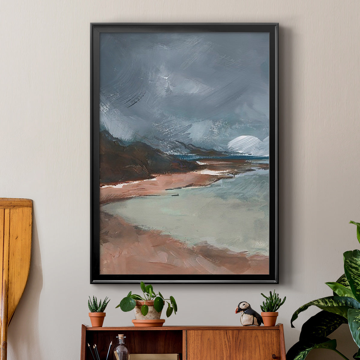 Sea Glass Storm II - Modern Framed Canvas Print