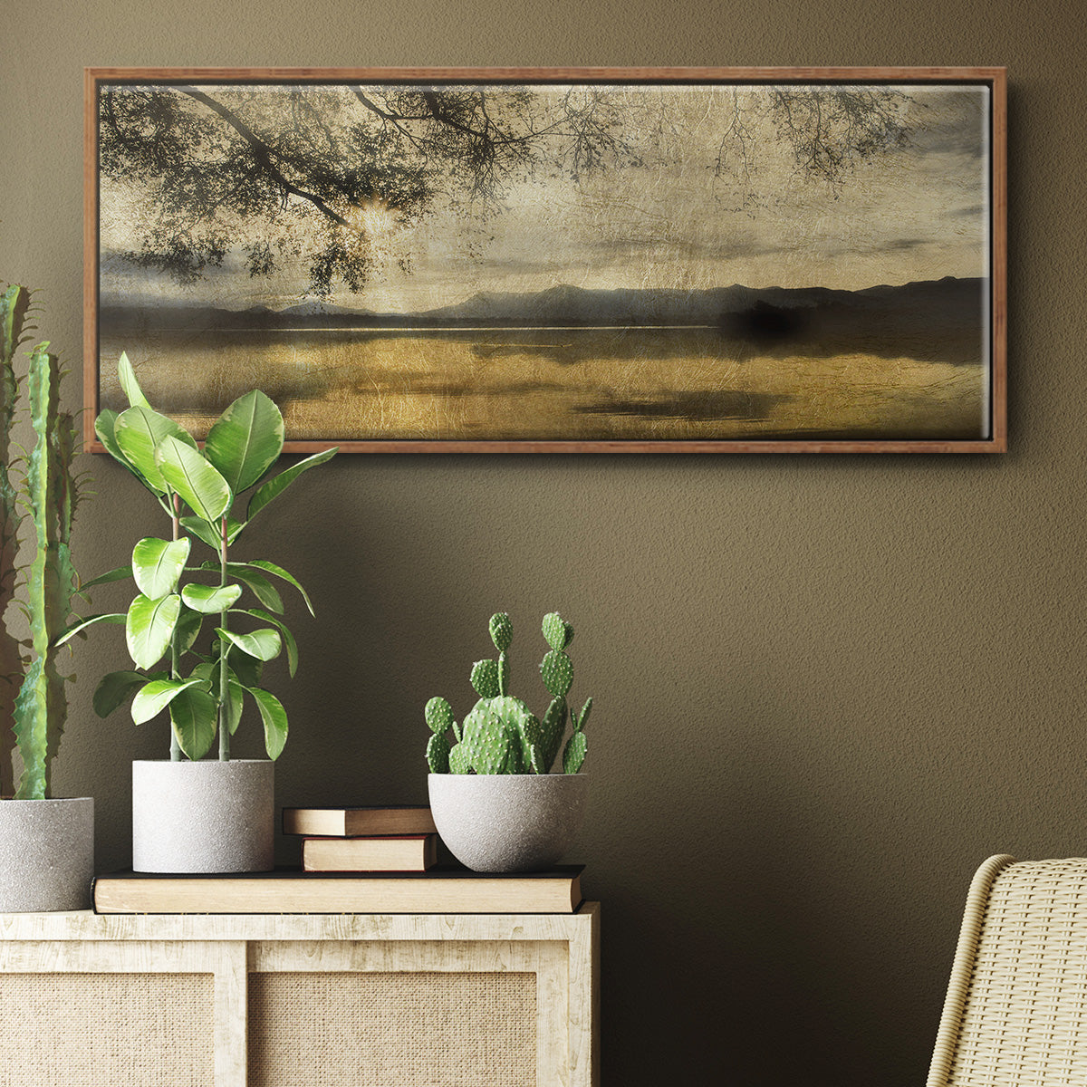 Golden Staffelsee Lake - Floater Framed Canvas Print