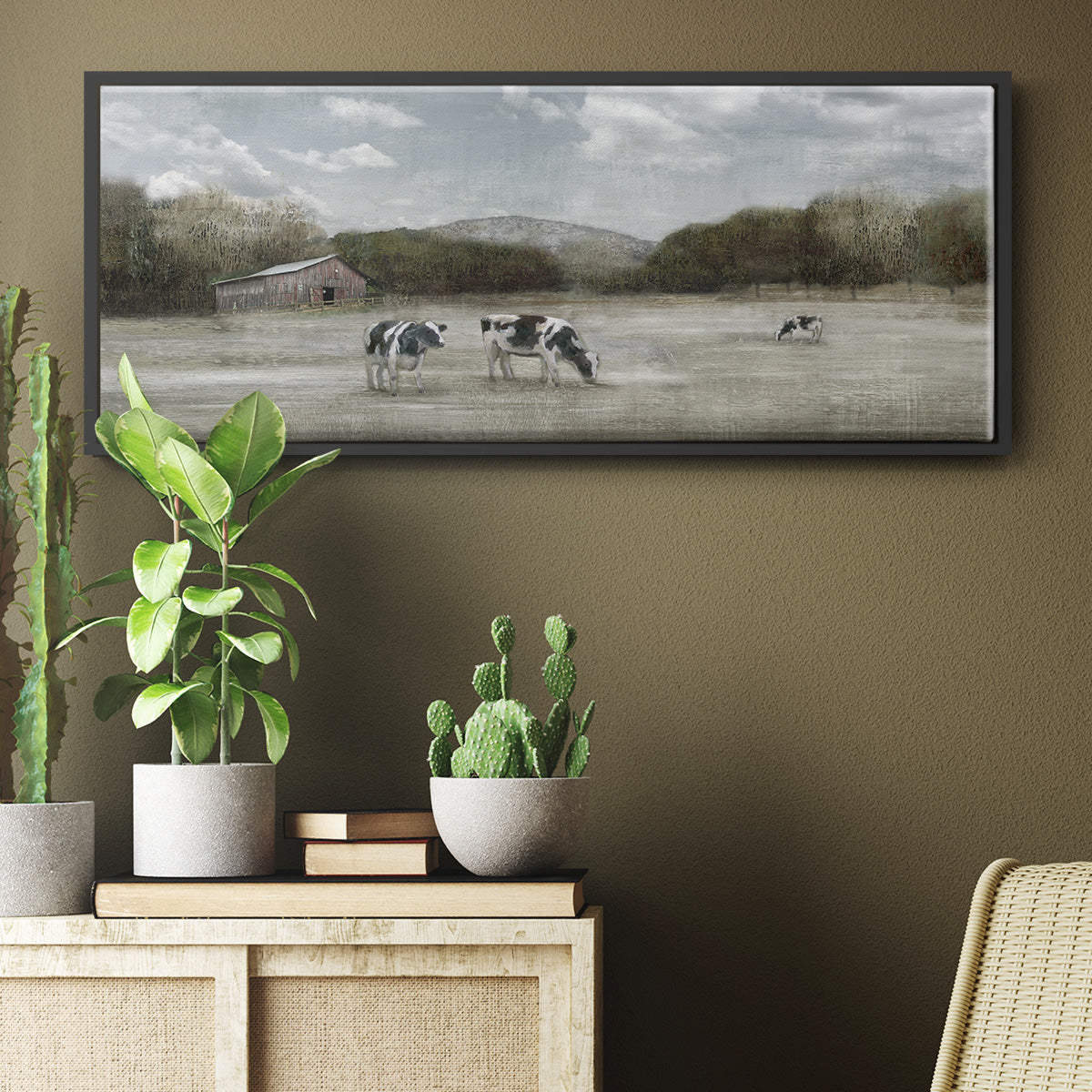 Country Satisfaction - Floater Framed Canvas Print