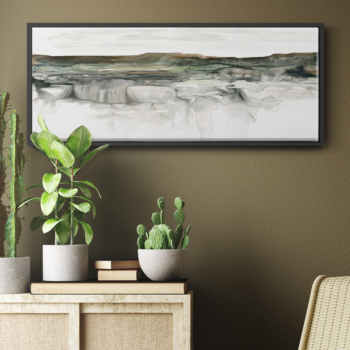 River Flow - Floater Framed Canvas Print