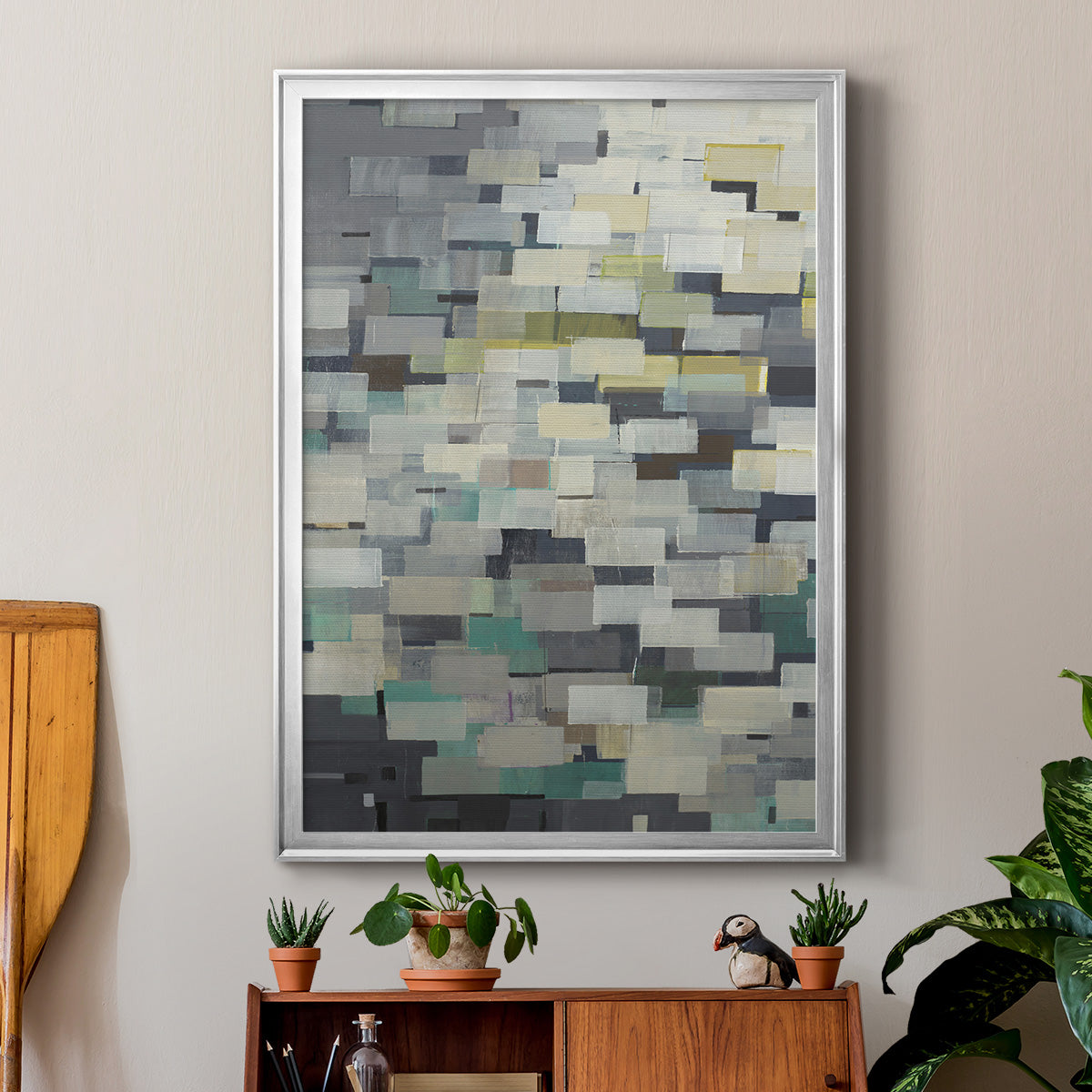 Puzzle Pieces V1 - Modern Framed Canvas Print