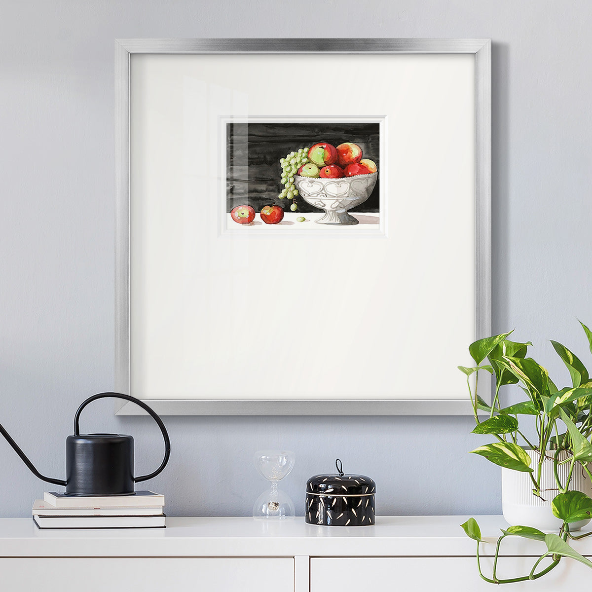 Watercolor Fruit Bowl I Premium Framed Print Double Matboard