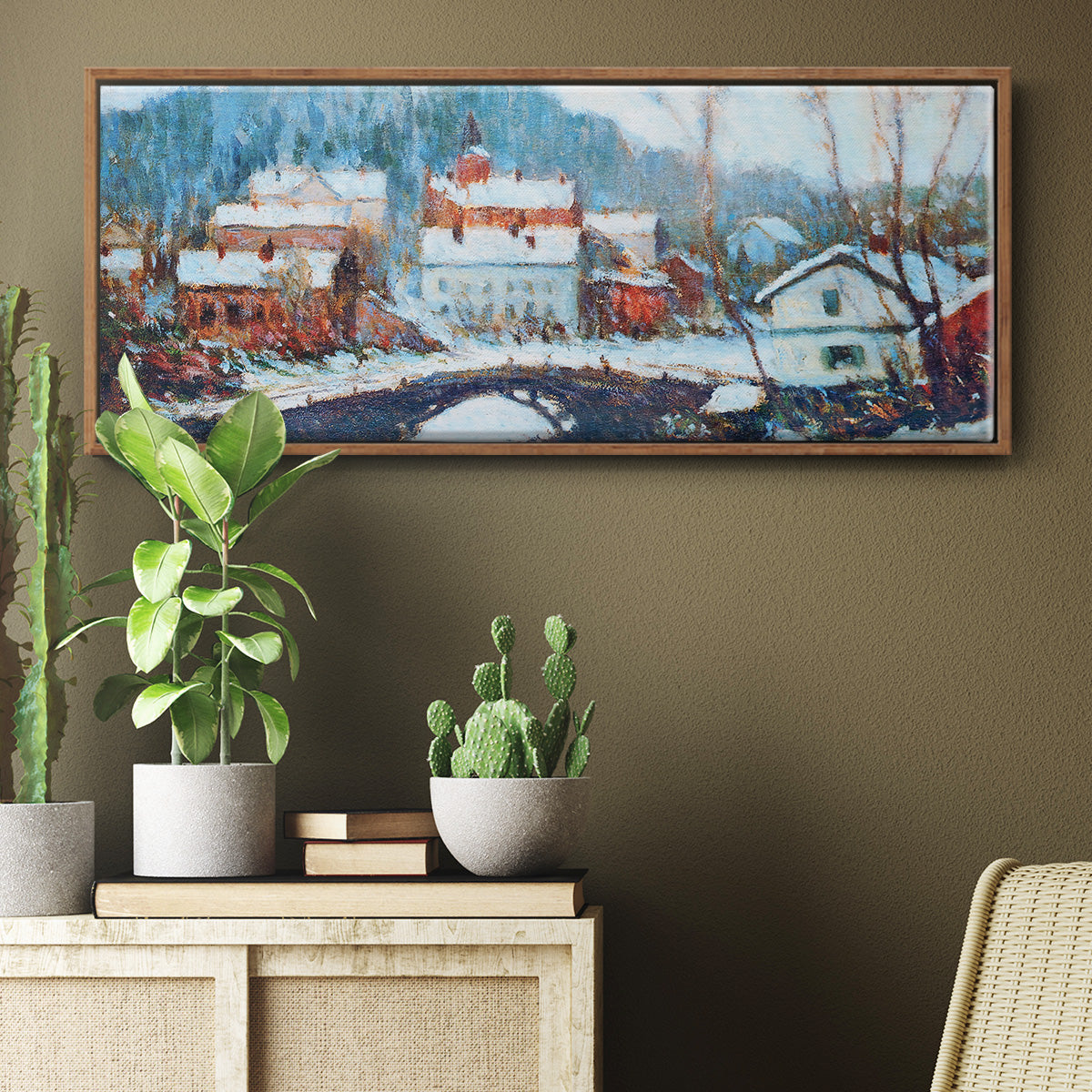 Sandviken, Norway 2, 1895 - Floater Framed Canvas Print