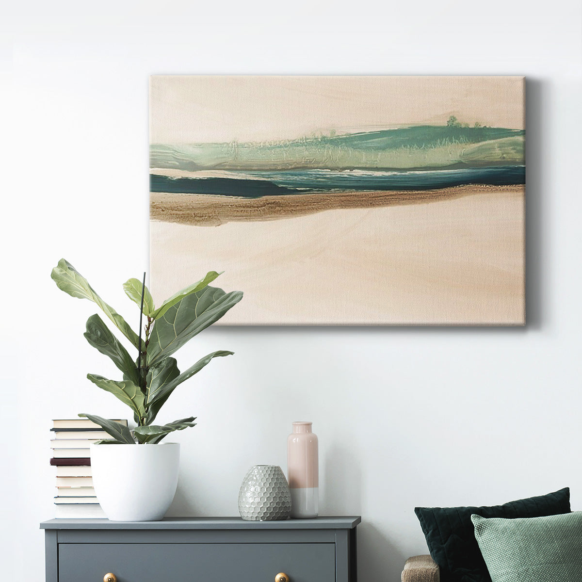 Layered Horizon II Premium Gallery Wrapped Canvas - Ready to Hang