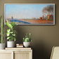 The Plain of Colombes, White Frost, 1873 - Floater Framed Canvas Print