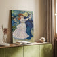 Canvas art print of a lively outdoor scene with figures dancing in warm natural light styled in a home decor setting.