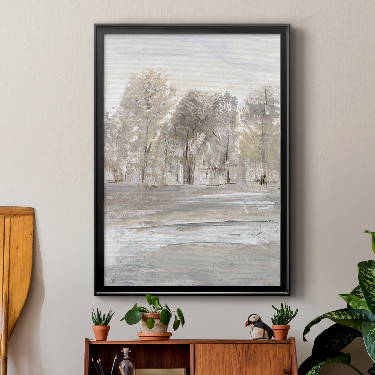 Meadow's Edge II - Modern Framed Canvas Print