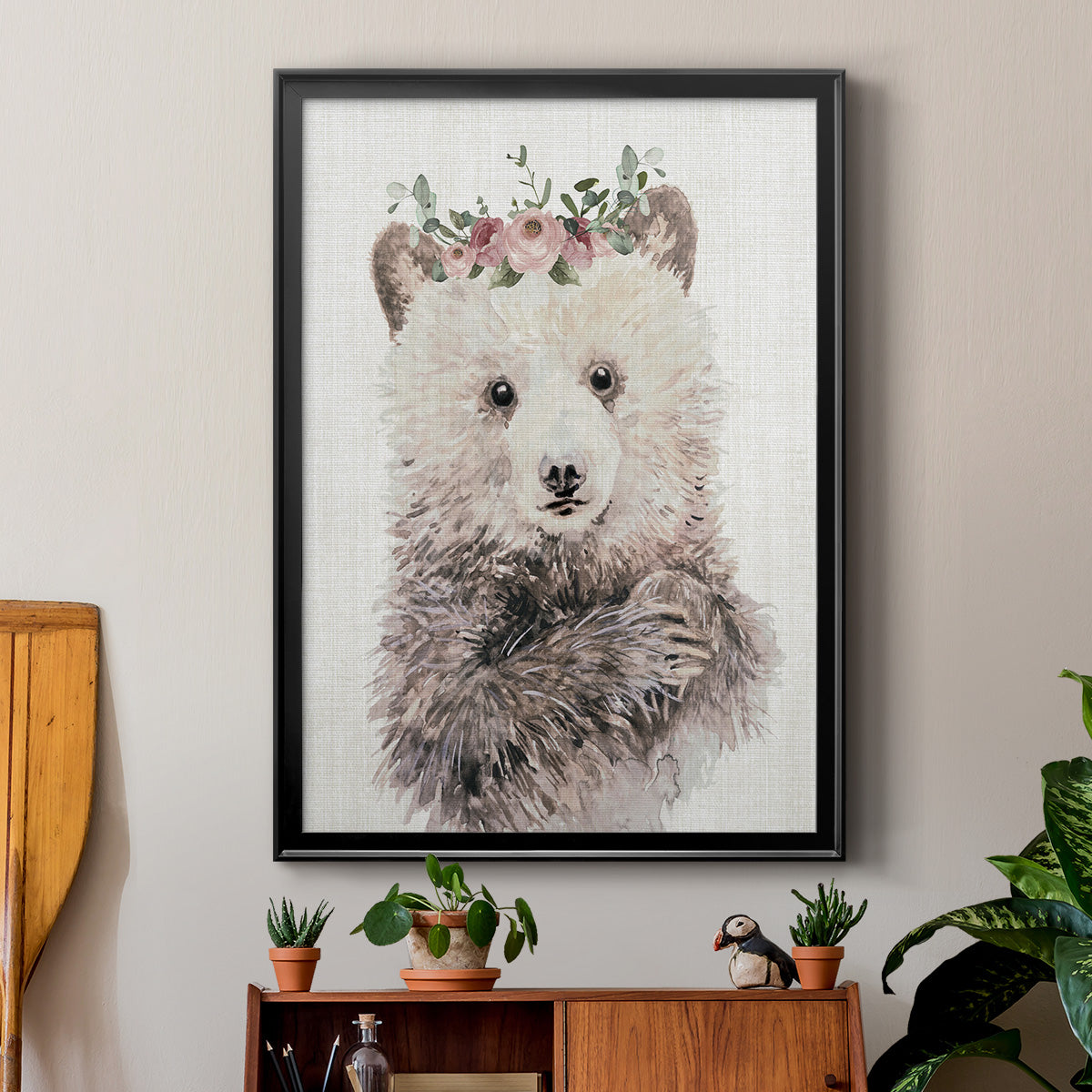 Dressy Cub - Modern Framed Canvas Print