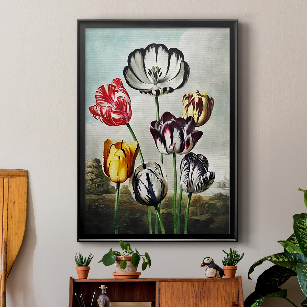 Temple of Flora VI - Modern Framed Canvas Print