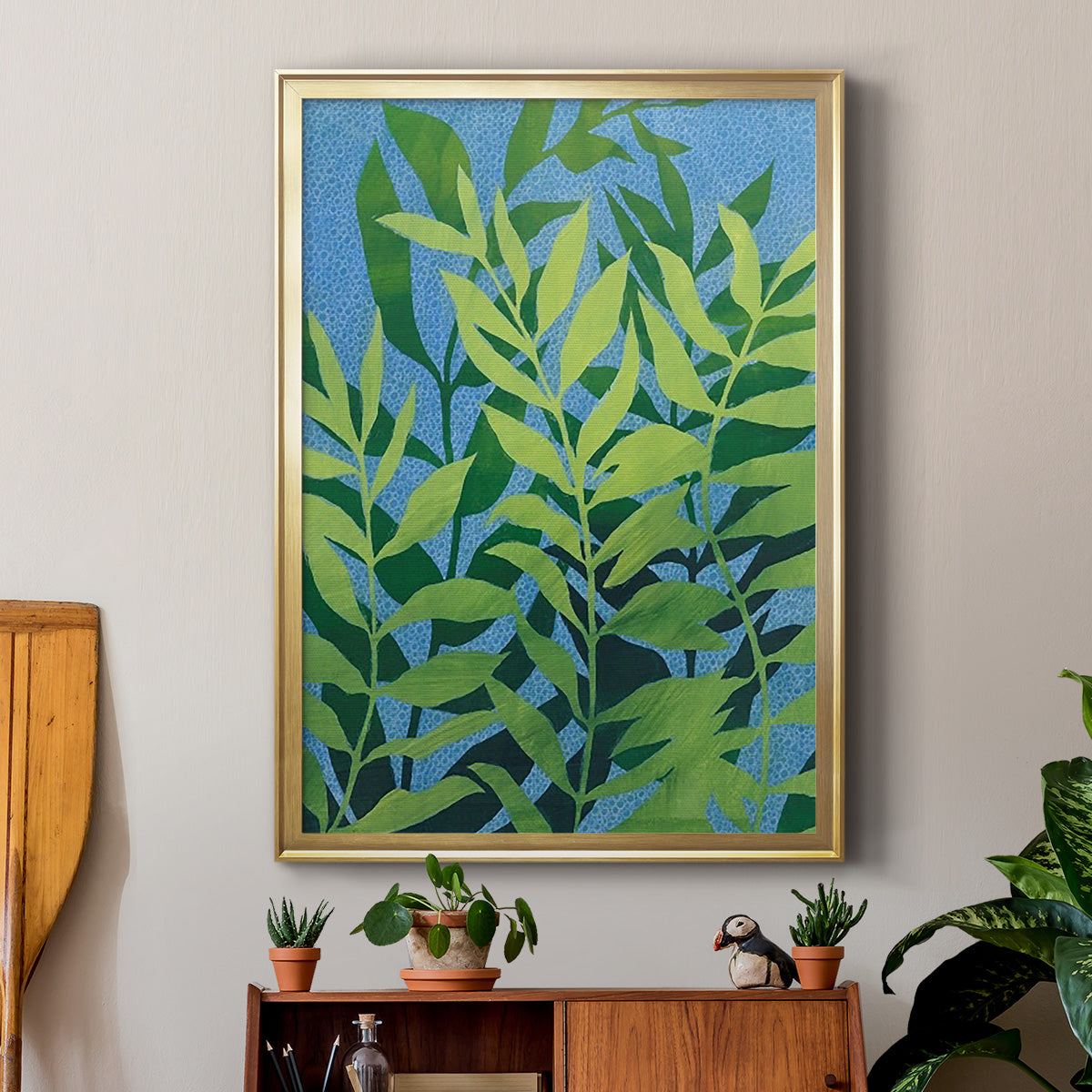 Ocean Vines II - Modern Framed Canvas Print