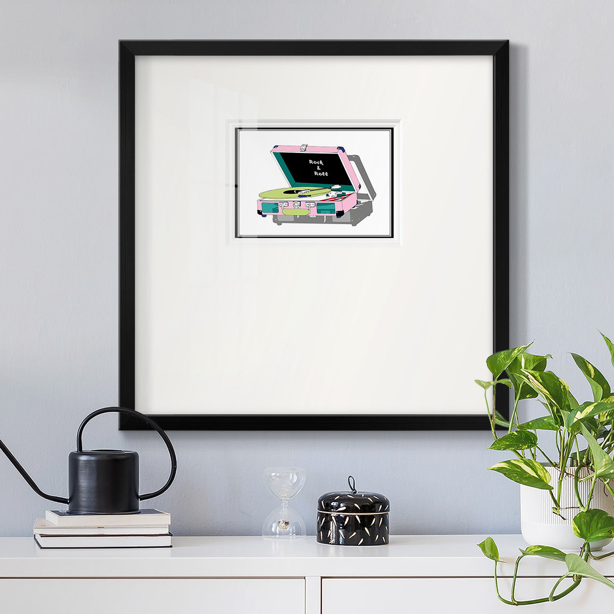 Record Shop I Premium Framed Print Double Matboard