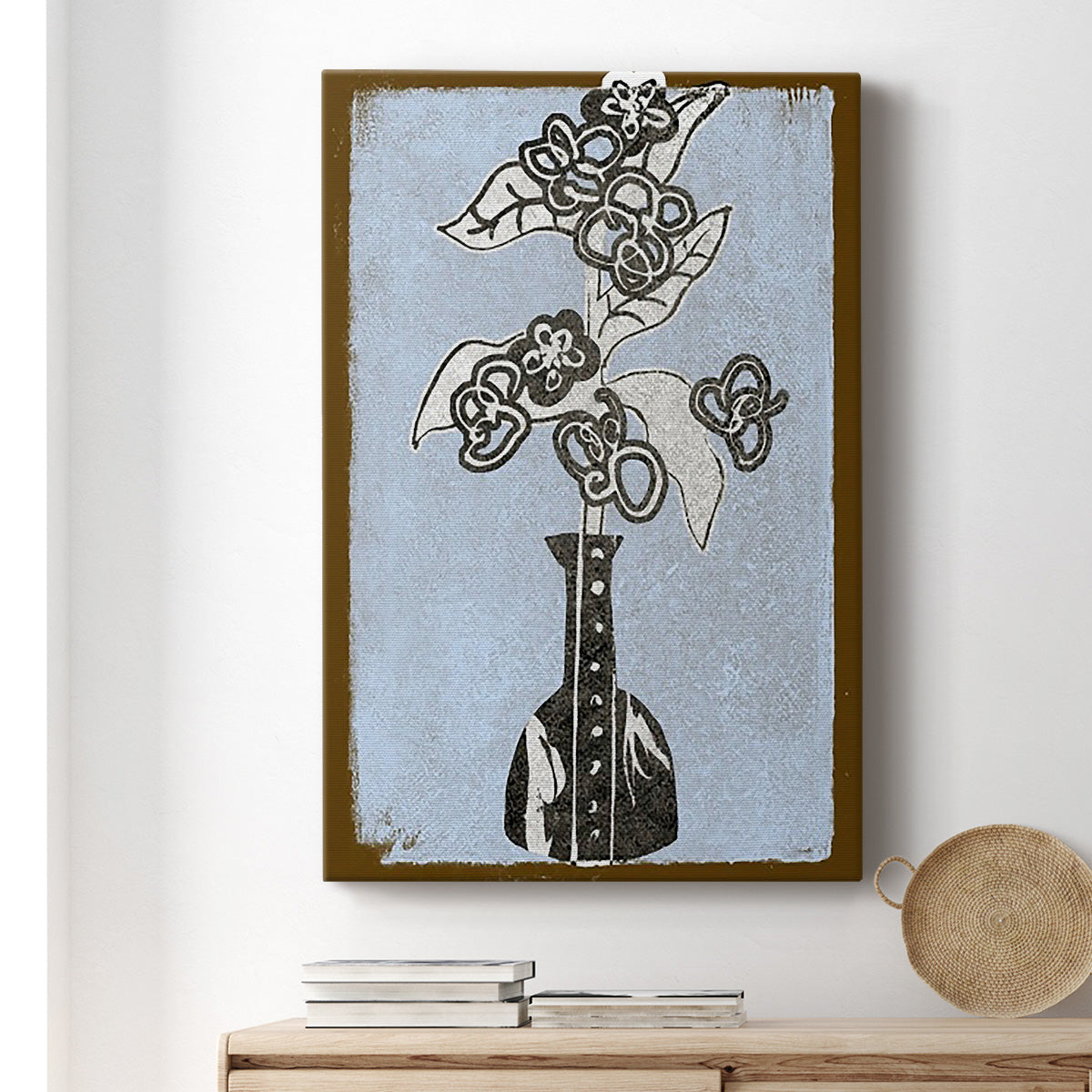 Graphic Flowers in Vase III Premium Gallery Wrapped Canvas - Ready to Hang