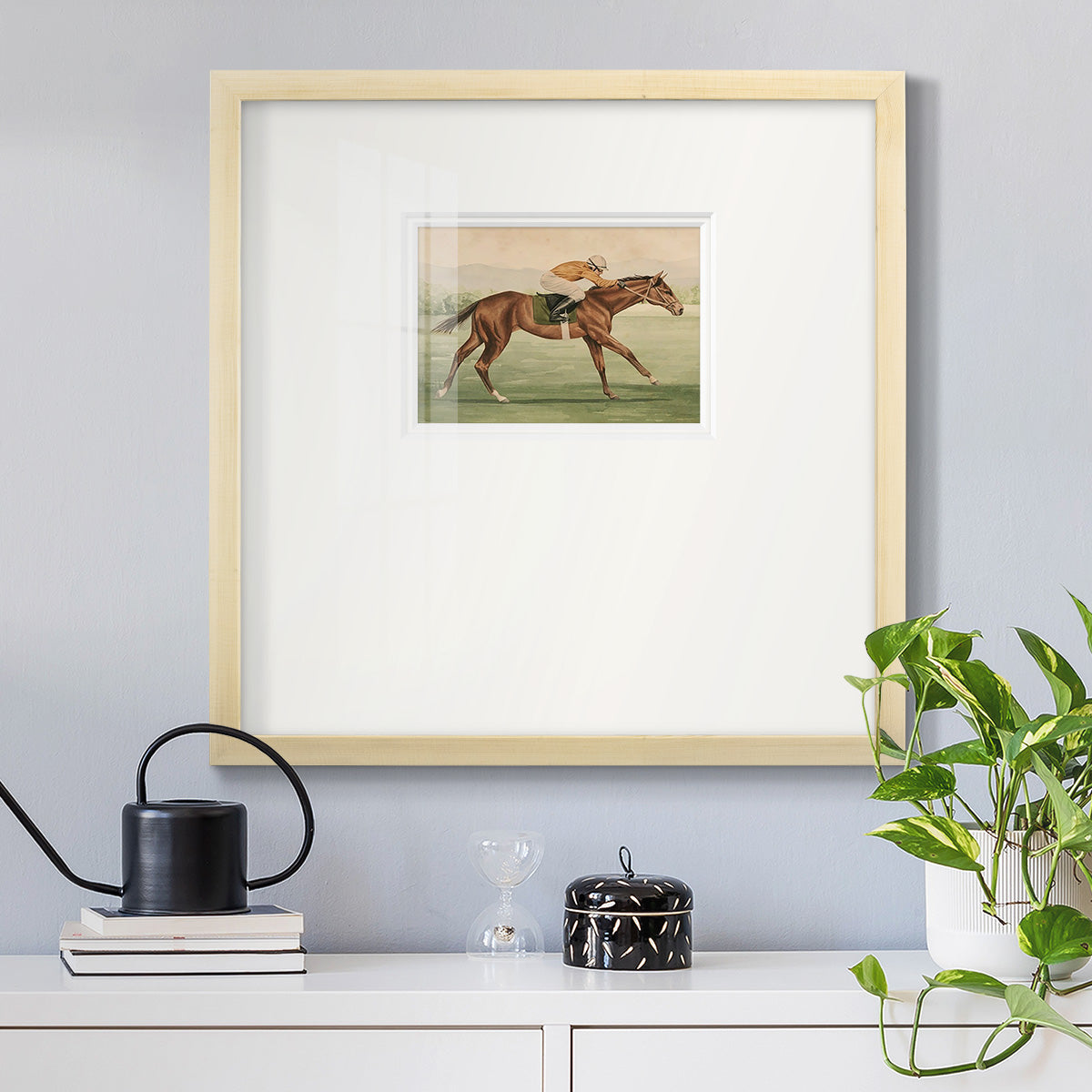 Vintage Equestrian II Premium Framed Print Double Matboard