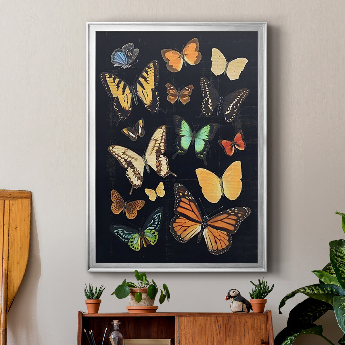 Collected Flutter III - Modern Framed Canvas Print