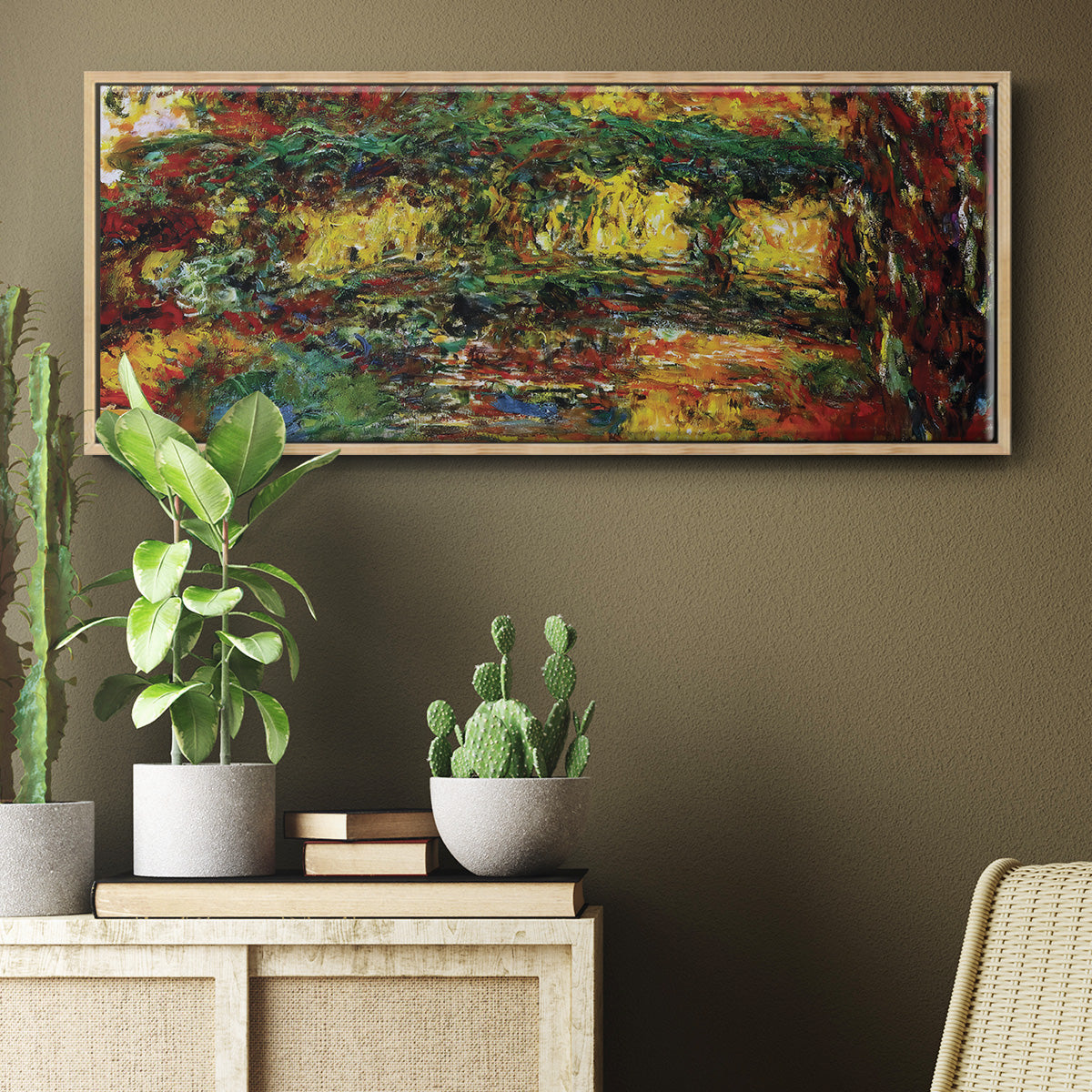 The Japanese Bridge, 1922 - Floater Framed Canvas Print