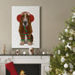 Christmas Des - Basset Hound and Ear Muffs Premium Gallery Wrapped Canvas - Ready to Hang