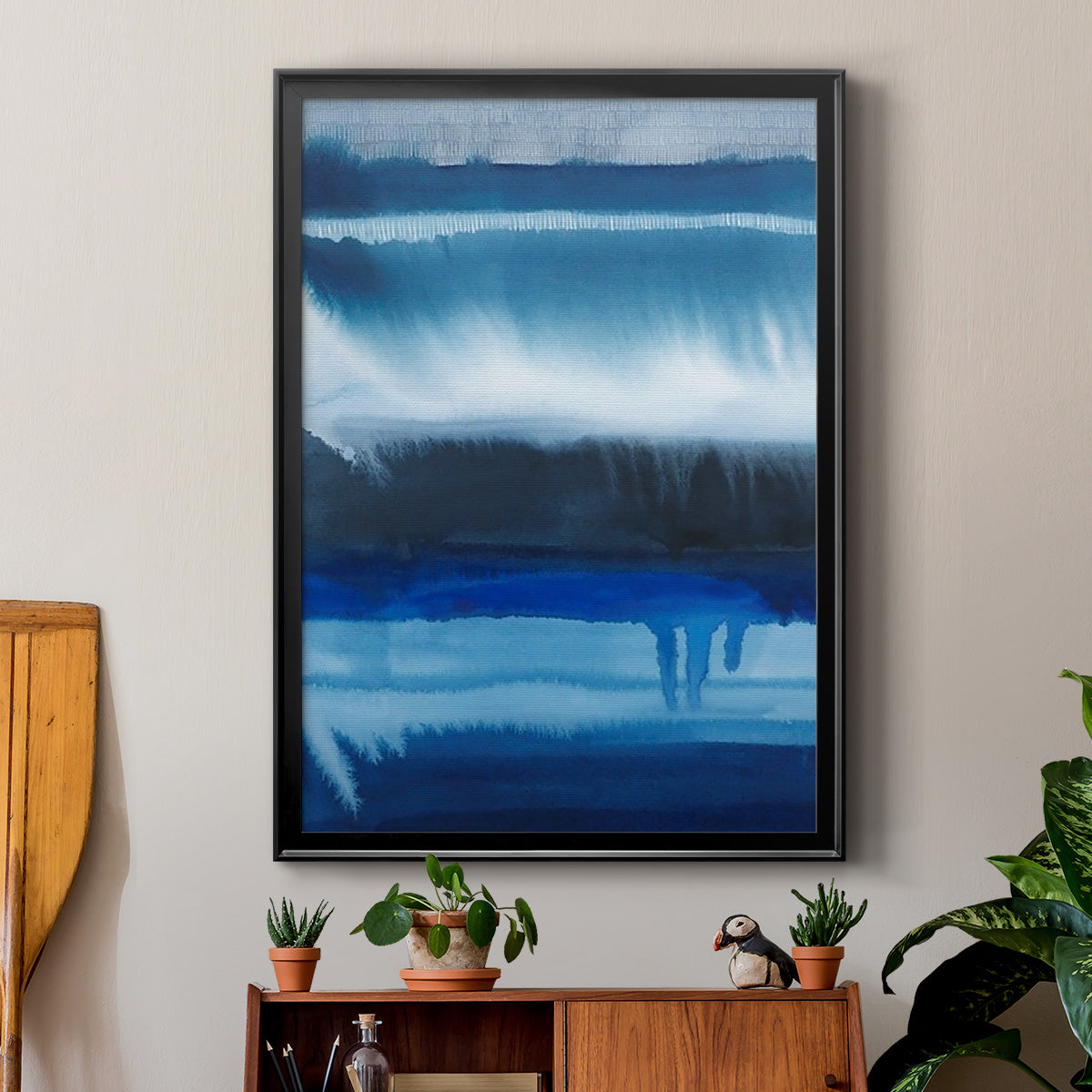 Deep Blue Shore II - Modern Framed Canvas Print