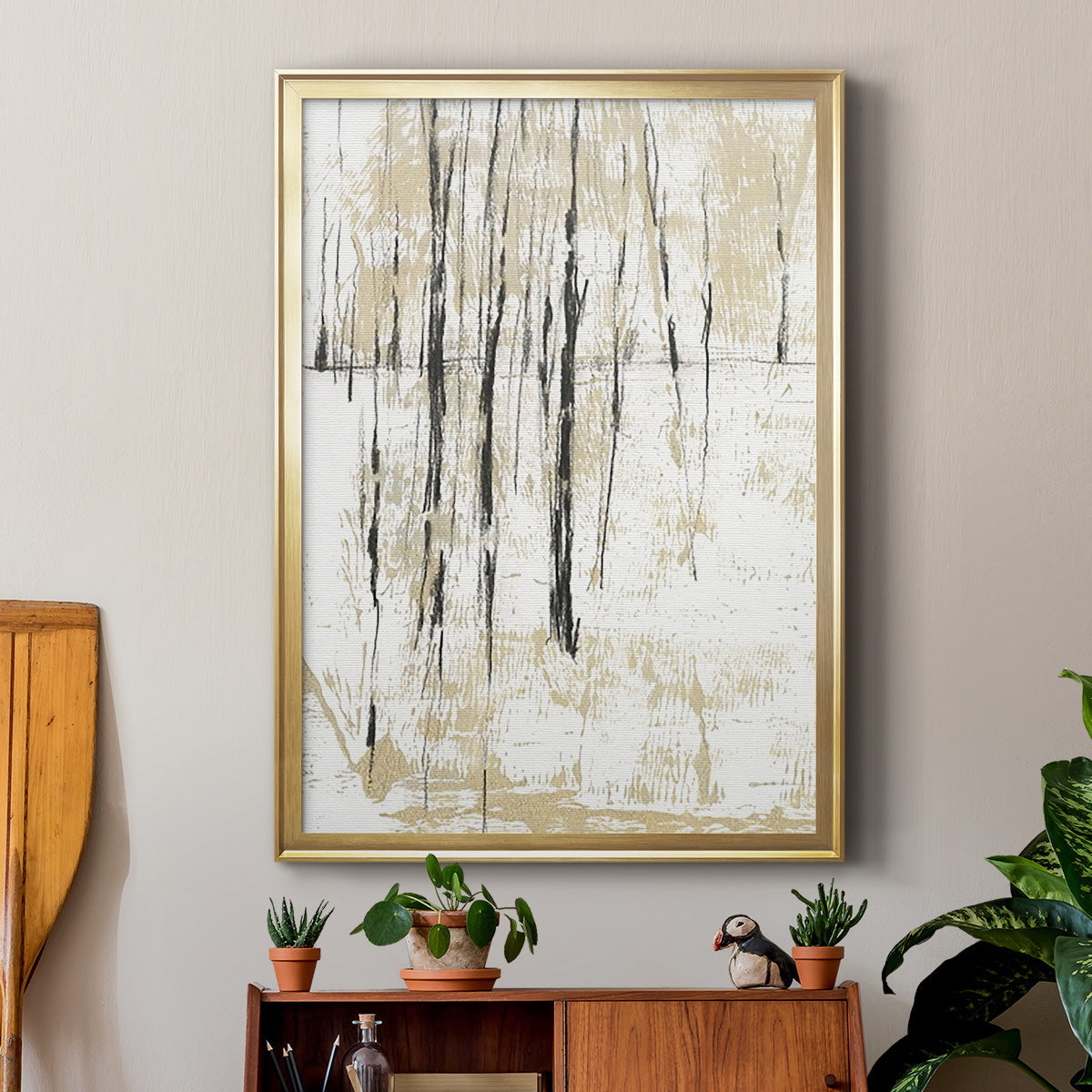 Gilded Forest II - Modern Framed Canvas Print