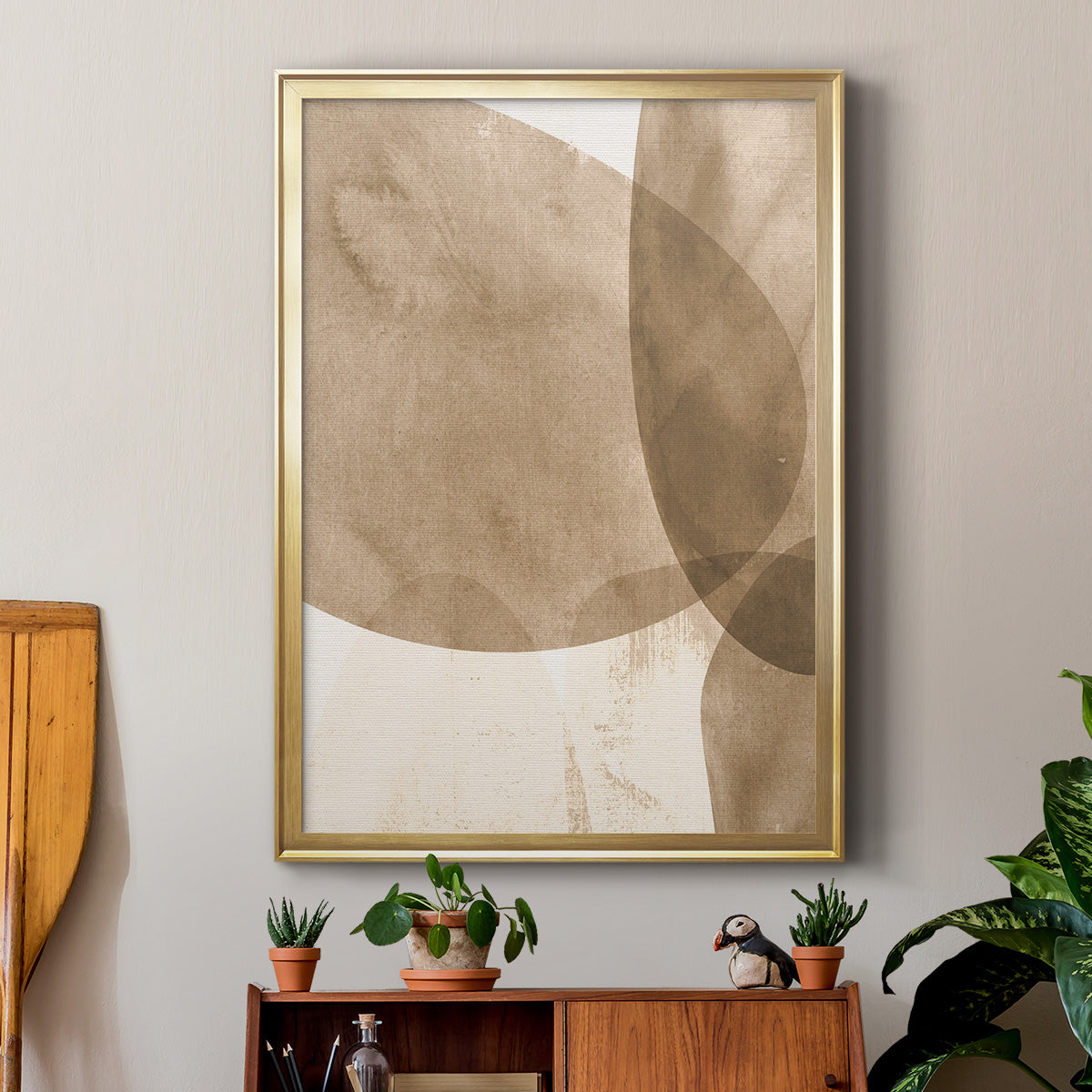 Neutral Object I - Modern Framed Canvas Print
