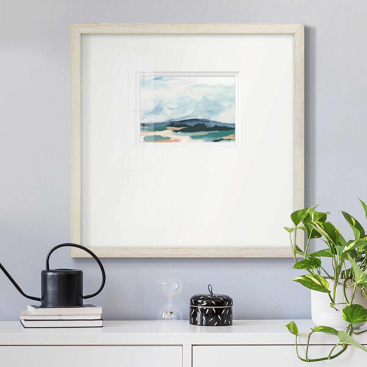 Pastel Vista I Premium Framed Print Double Matboard