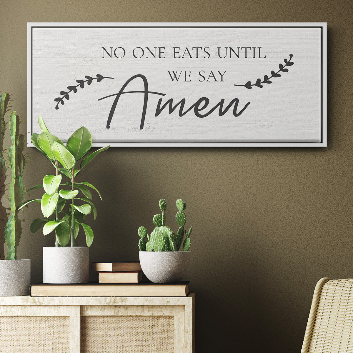 Say Amen - Floater Framed Canvas Print