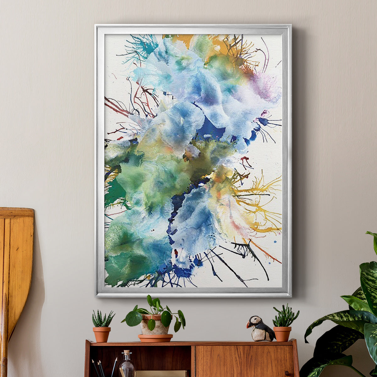 Like An Iris I - Modern Framed Canvas Print