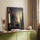 Canvas art print of a quiet scene with natural light and focused figure styled in a home decor setting.