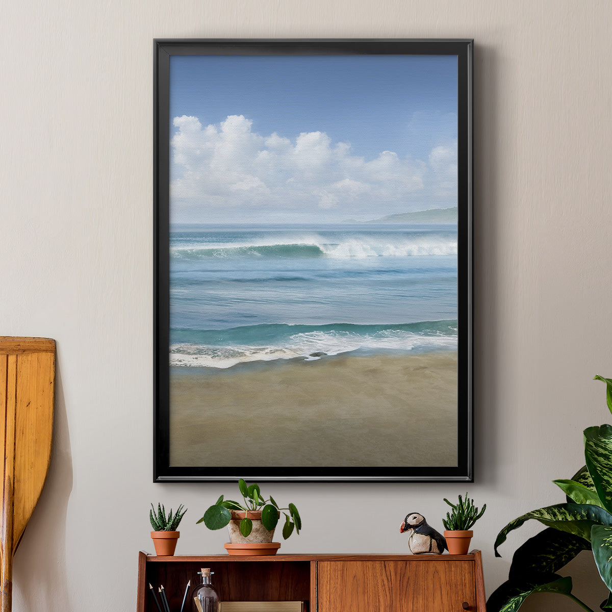 Timeless Waves - Modern Framed Canvas Print