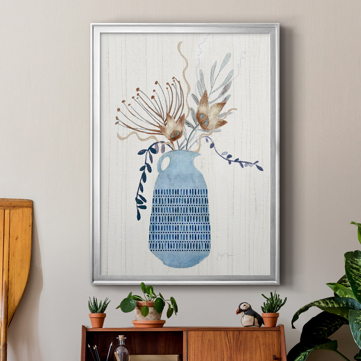 Boho Arrangement I - Modern Framed Canvas Print