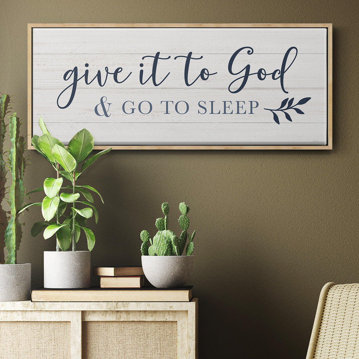 Give It To God - Floater Framed Canvas Print