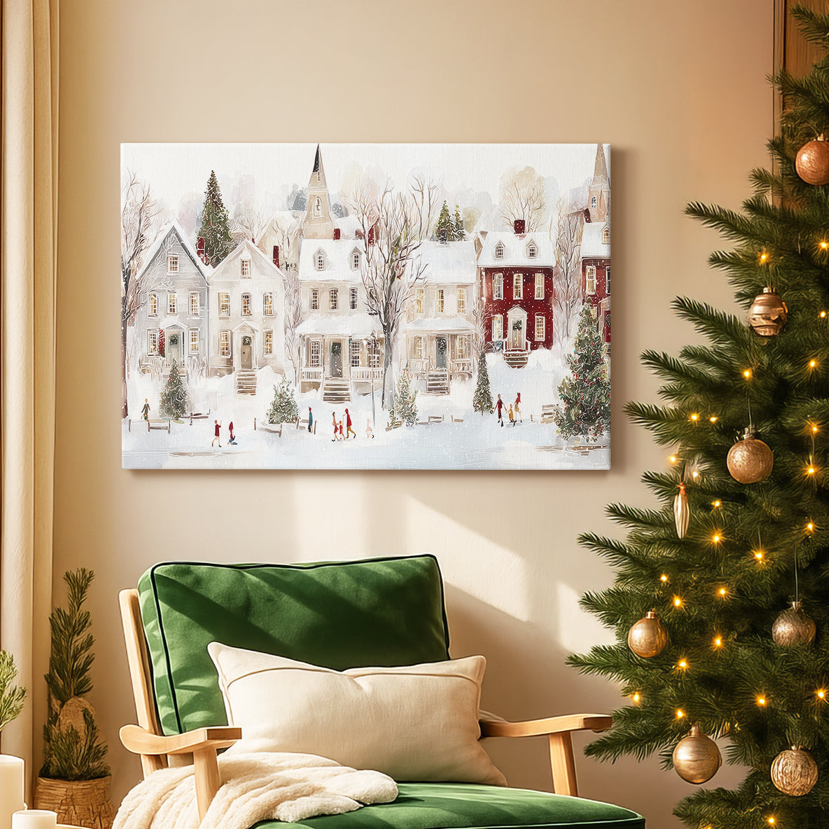 Frostlit Dawn Whisper - Canvas Art Print