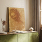 Canvas art print of a delicate figure study with smooth shading and calm expression styled in a home decor setting.