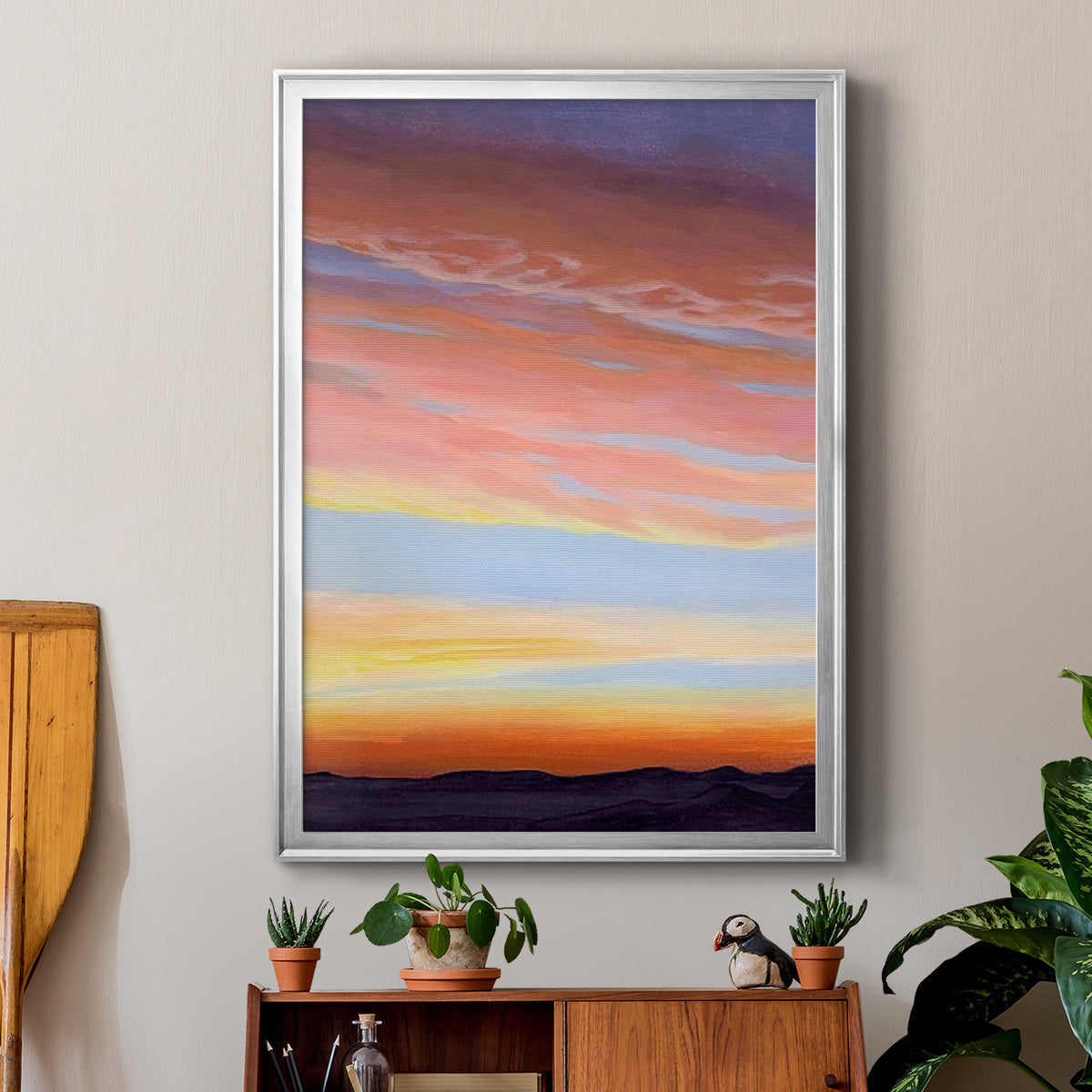 Ignited Dusk II - Modern Framed Canvas Print