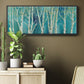 Birch on Blue - Floater Framed Canvas Print