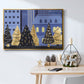 Holiday Night Collection A - Framed Gallery Wrapped Canvas in Floating Frame