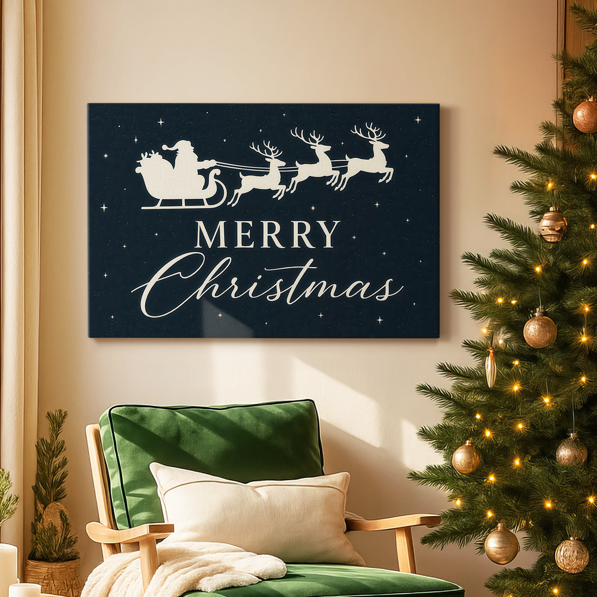 Frosted Bells Square - Canvas Art Print