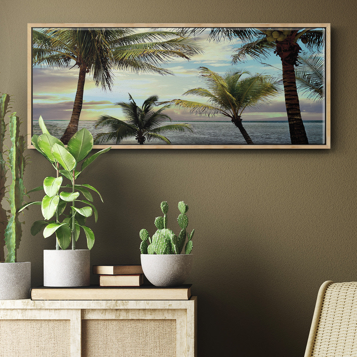 Honduras Sunset - Floater Framed Canvas Print