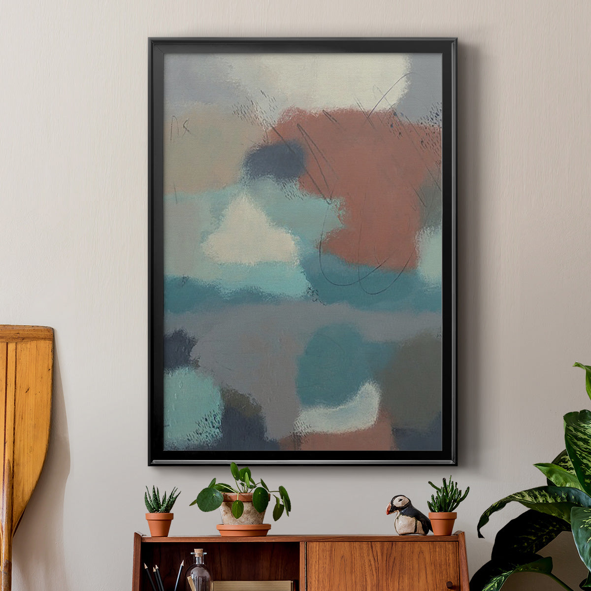 Floating By I - Modern Framed Canvas Print