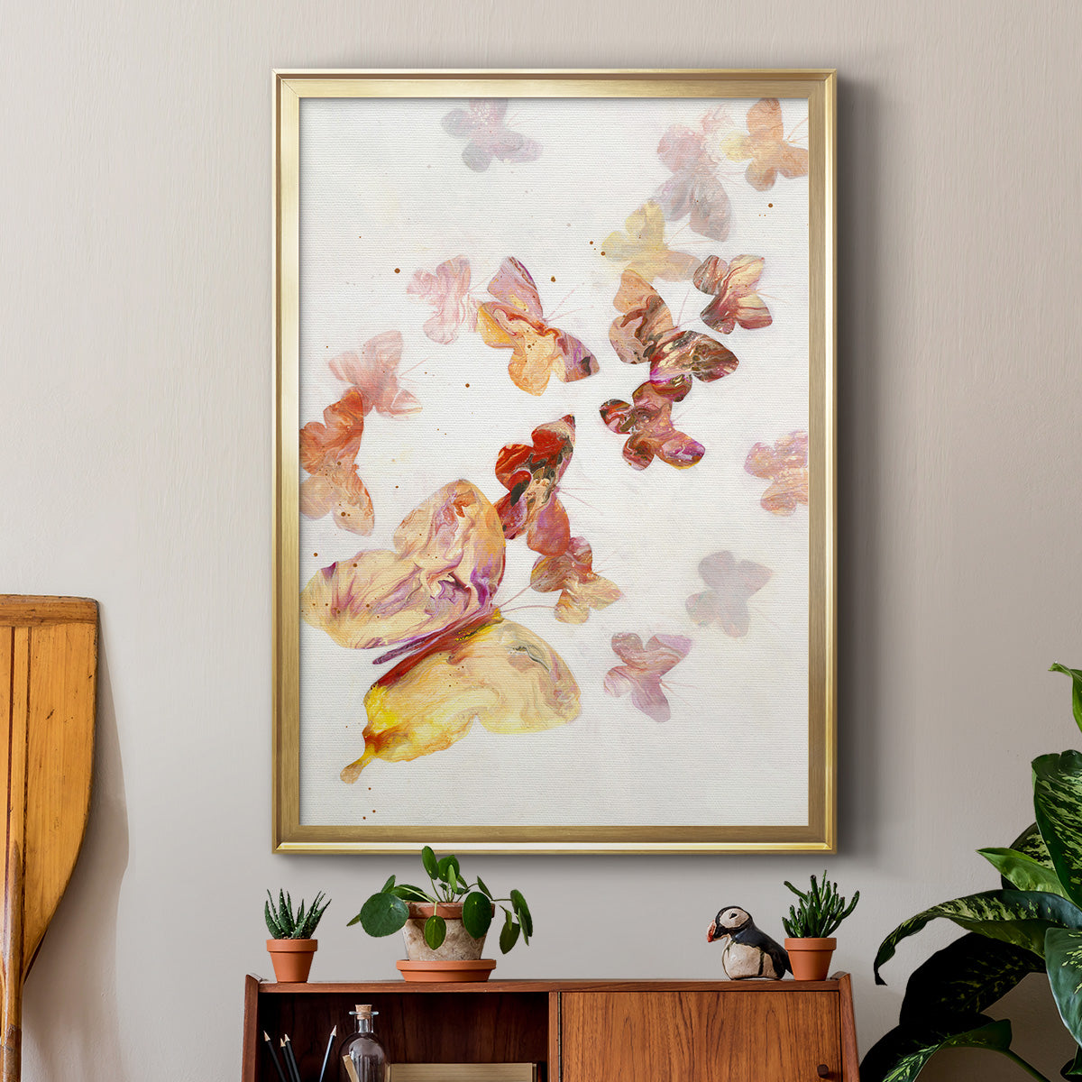 All A Flutter - Modern Framed Canvas Print