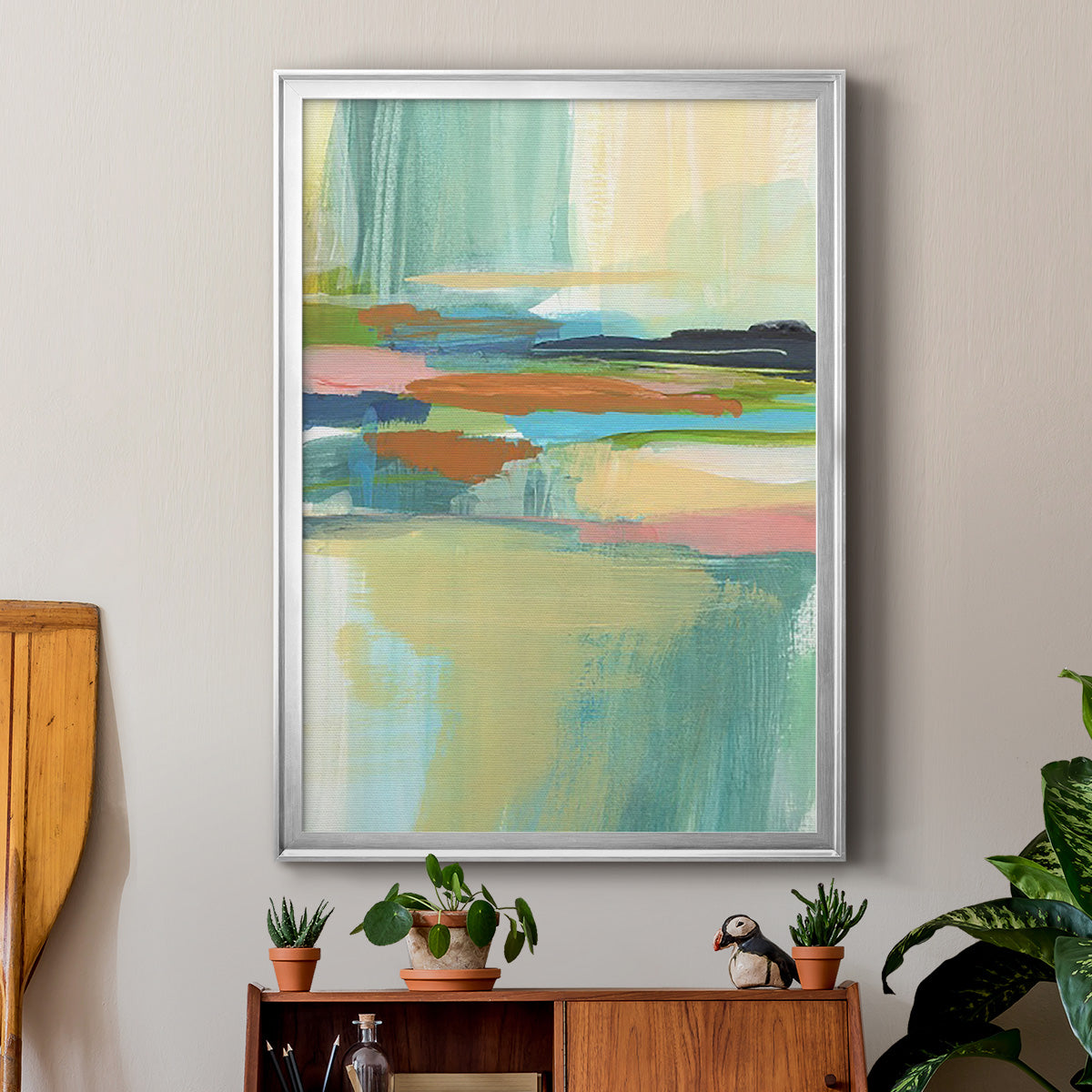 Radiant Horizon I - Modern Framed Canvas Print