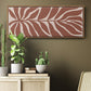 Terra Cotta Block Palms I - Floater Framed Canvas Print