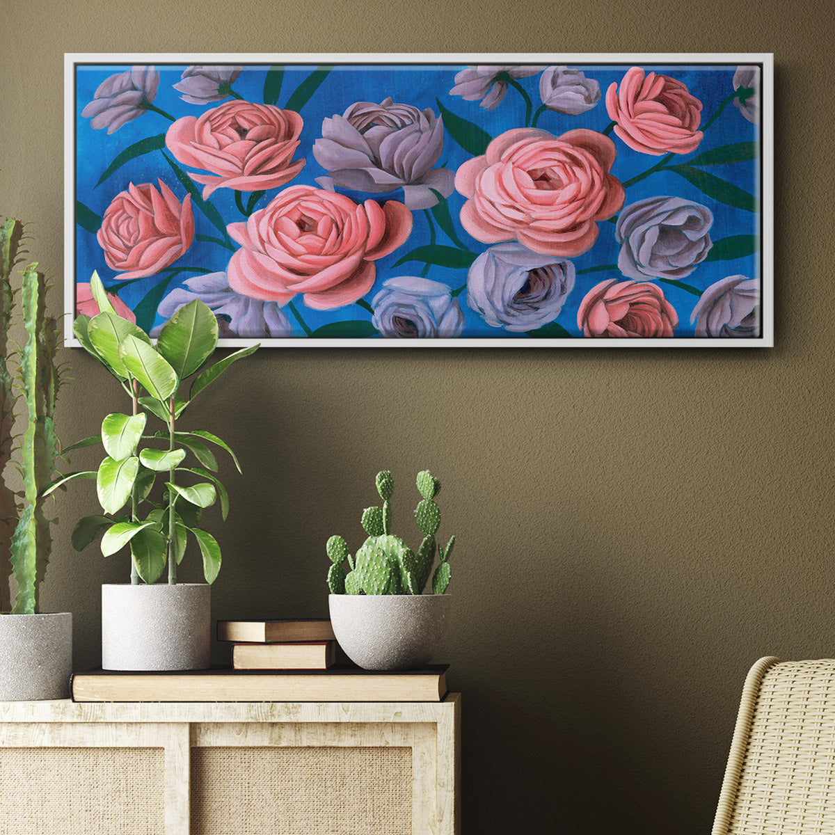 Layered Petals III - Floater Framed Canvas Print