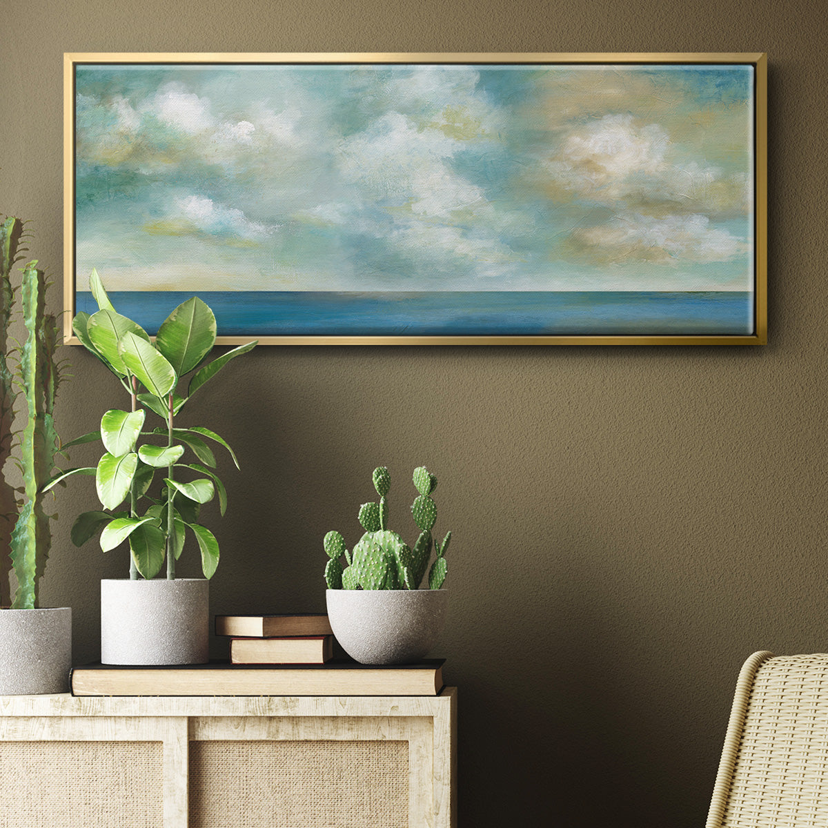 Cloudscape Vista II - Floater Framed Canvas Print