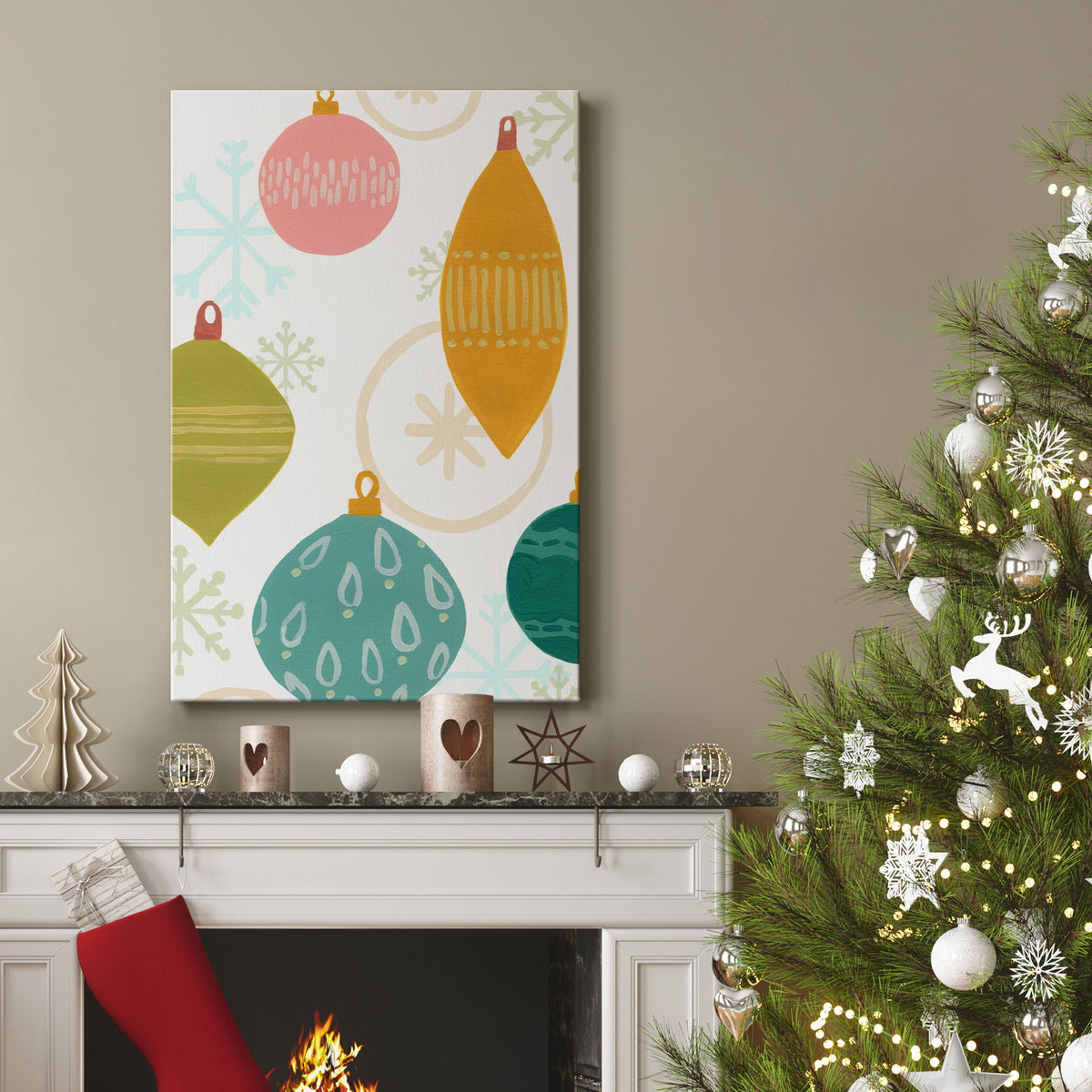 Modern Holiday Collection B - Gallery Wrapped Canvas