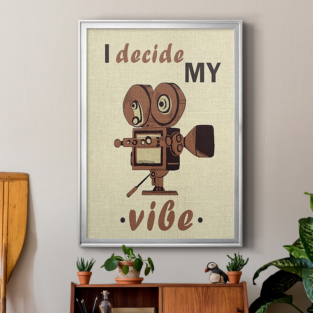 Movie Time III - Modern Framed Canvas Print