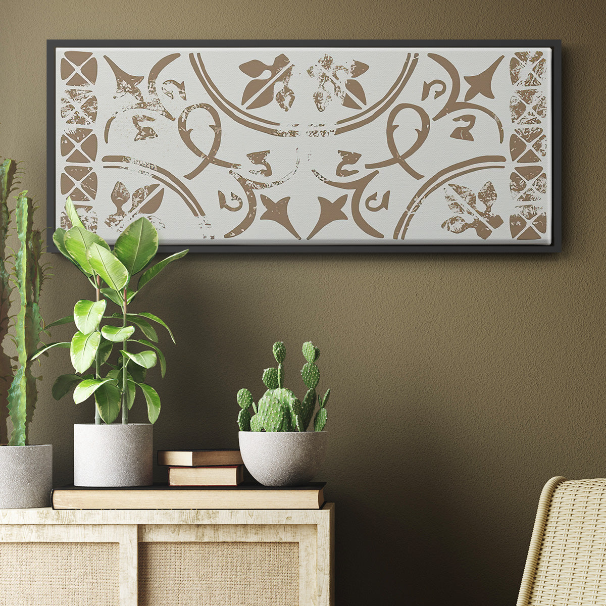 Ceramic Tile Collection D - Floater Framed Canvas Print