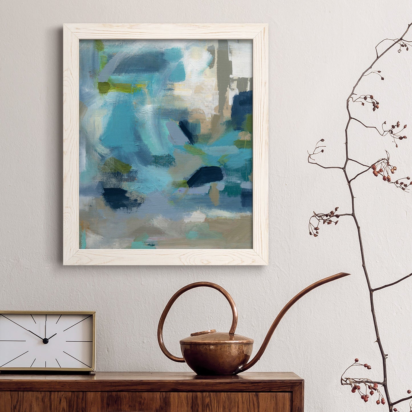 Circle the Beachfront - Barnwood Framed Canvas Print