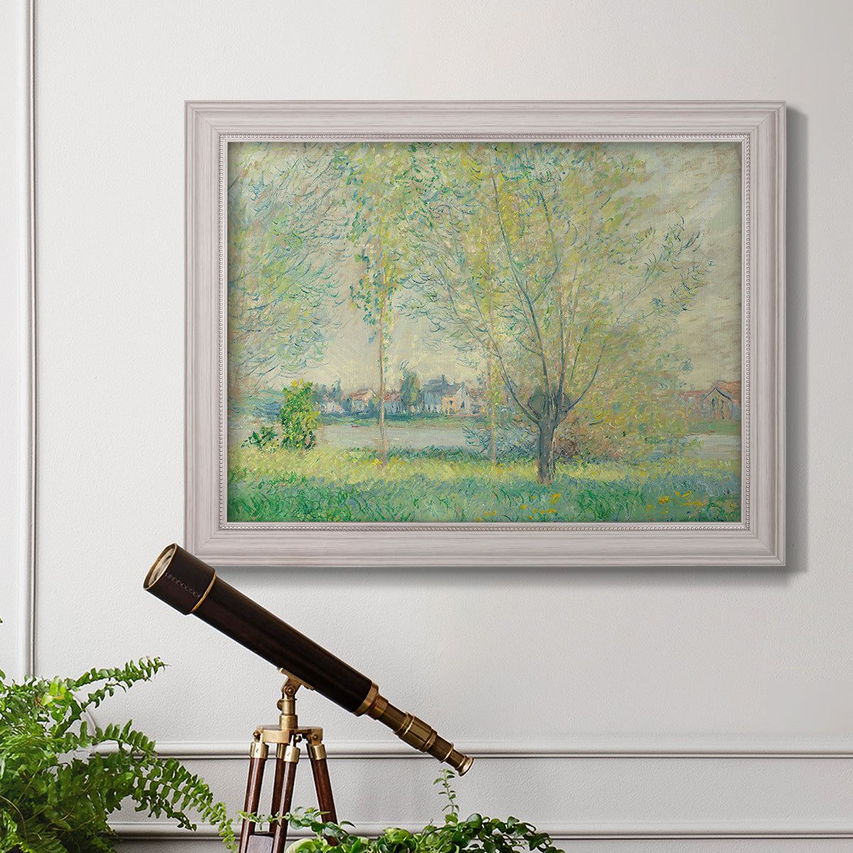 The Willows, 1880 - Ornate Framed Canvas Print